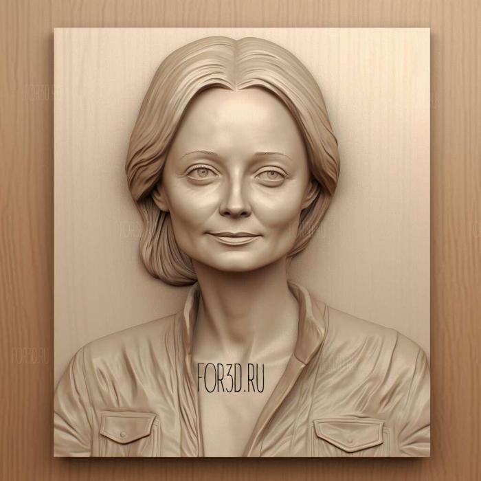 Jodie Foster 1 stl model for CNC